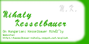 mihaly kesselbauer business card